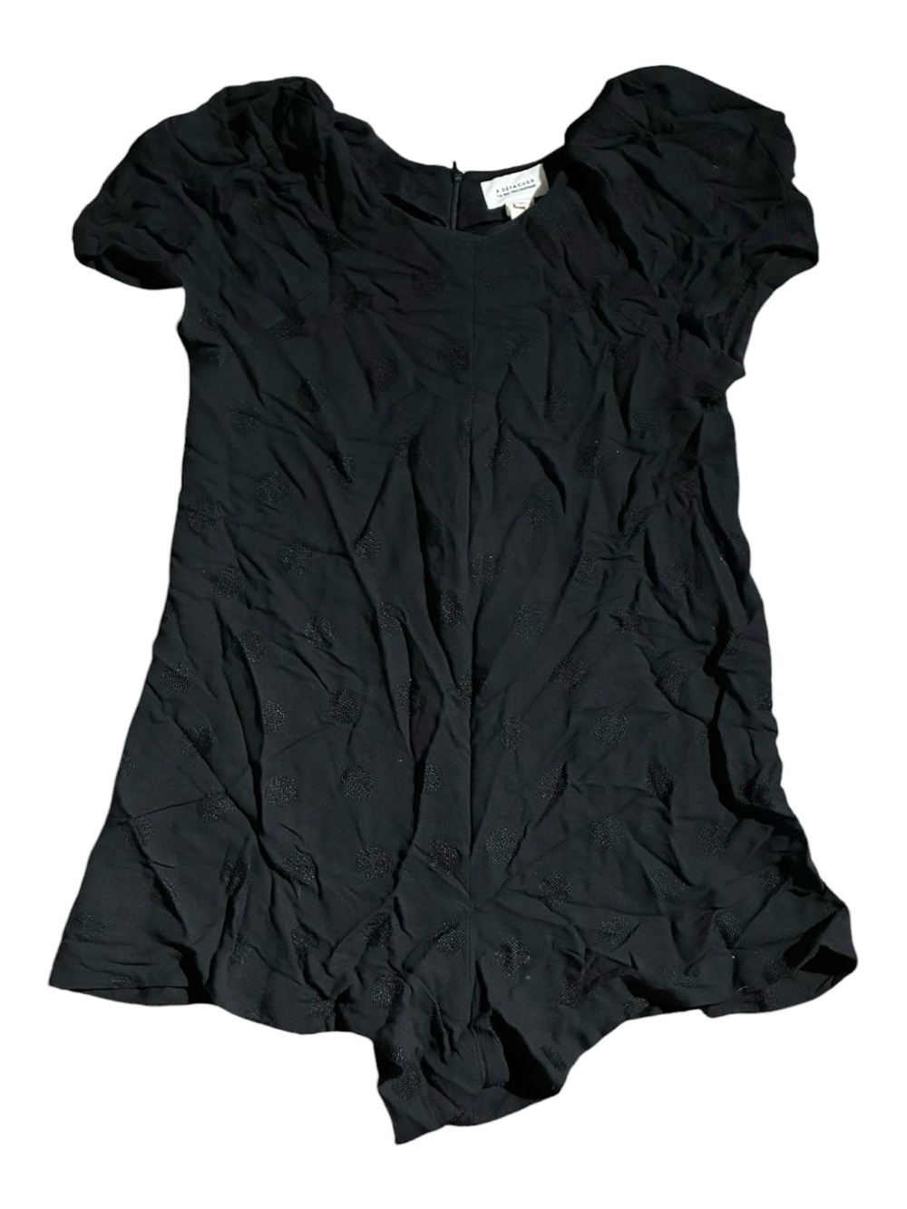 A Detacher Polka Dot Black Romper
